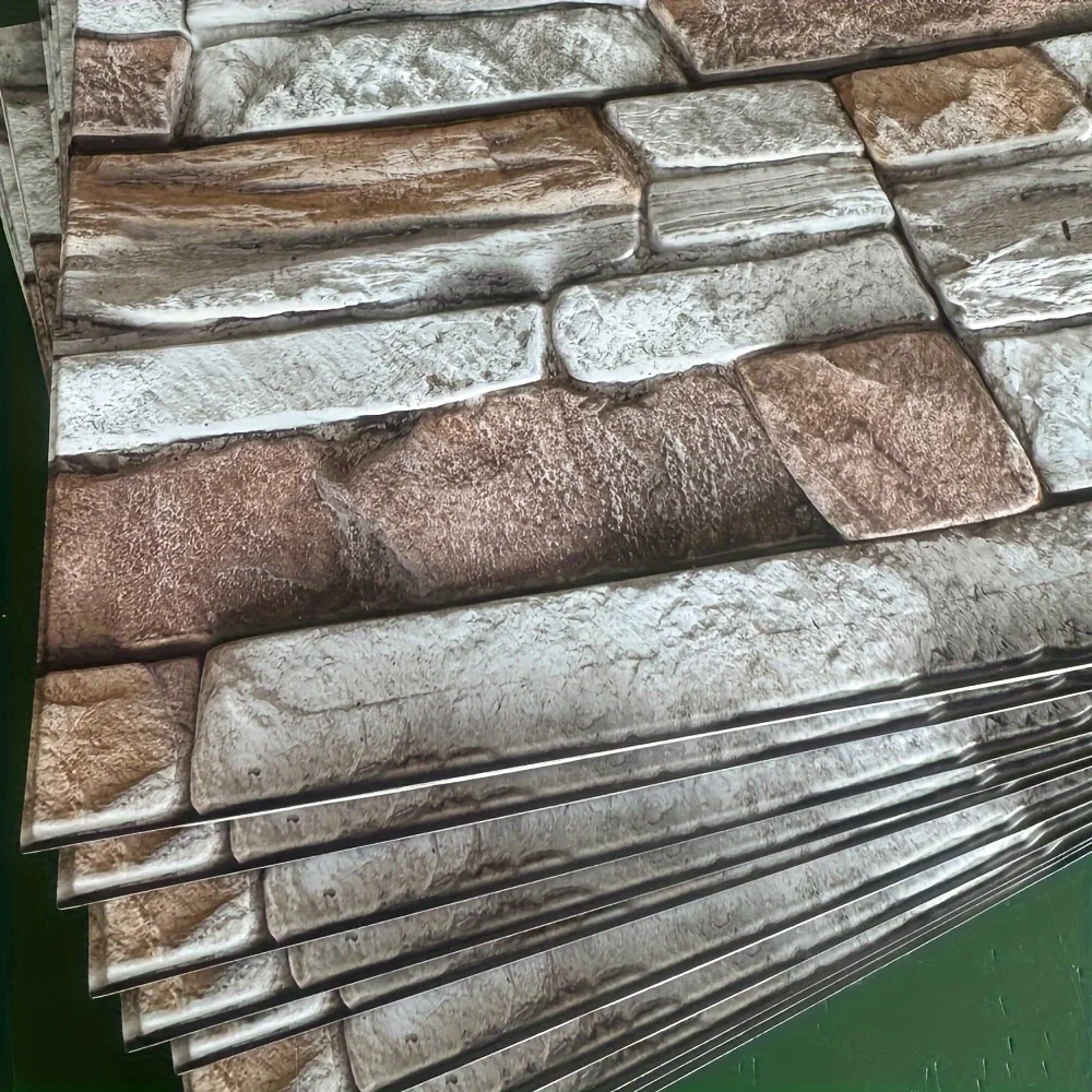 3D стеновые панели из деревенского камня - наклейки на стену устойчивые к воде и