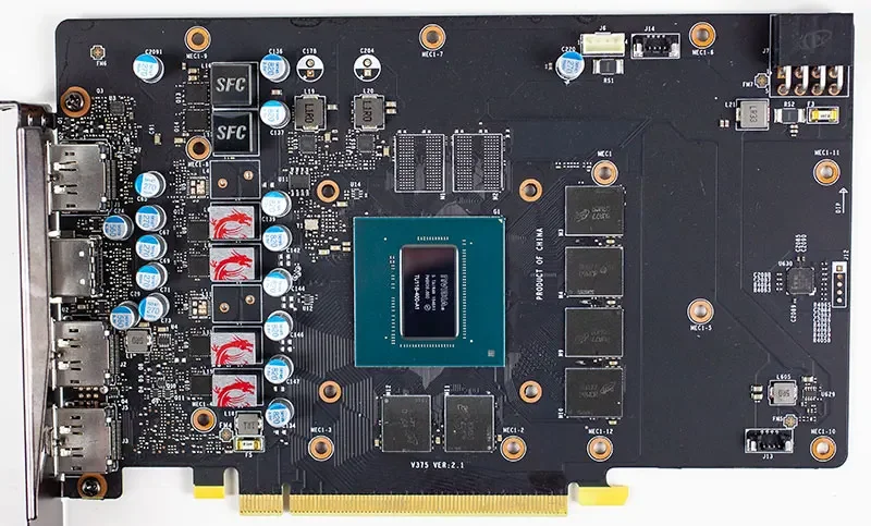 Водный блок Bykski для MSI GeForce GTX 1660 Ti Gaming X 6G / ARMOR OC/полное покрытие медная