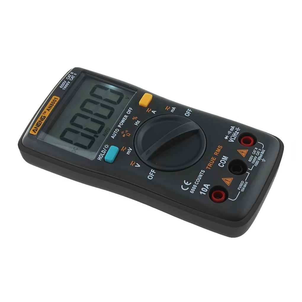 

ANENG AN8001 Backlight Digital Multimeter AC DC Voltage Current Tester Ohm Voltmeter Diode Meter Ammeter