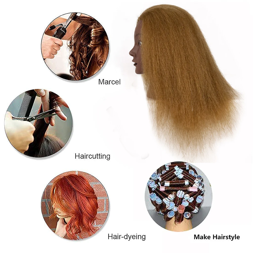 Afro Mannequin Heads Mannequin for Hairstyles 100% Humhair Wig Heads for Hairdressers Hair for Dolls Good Header Hair Salon Wigs