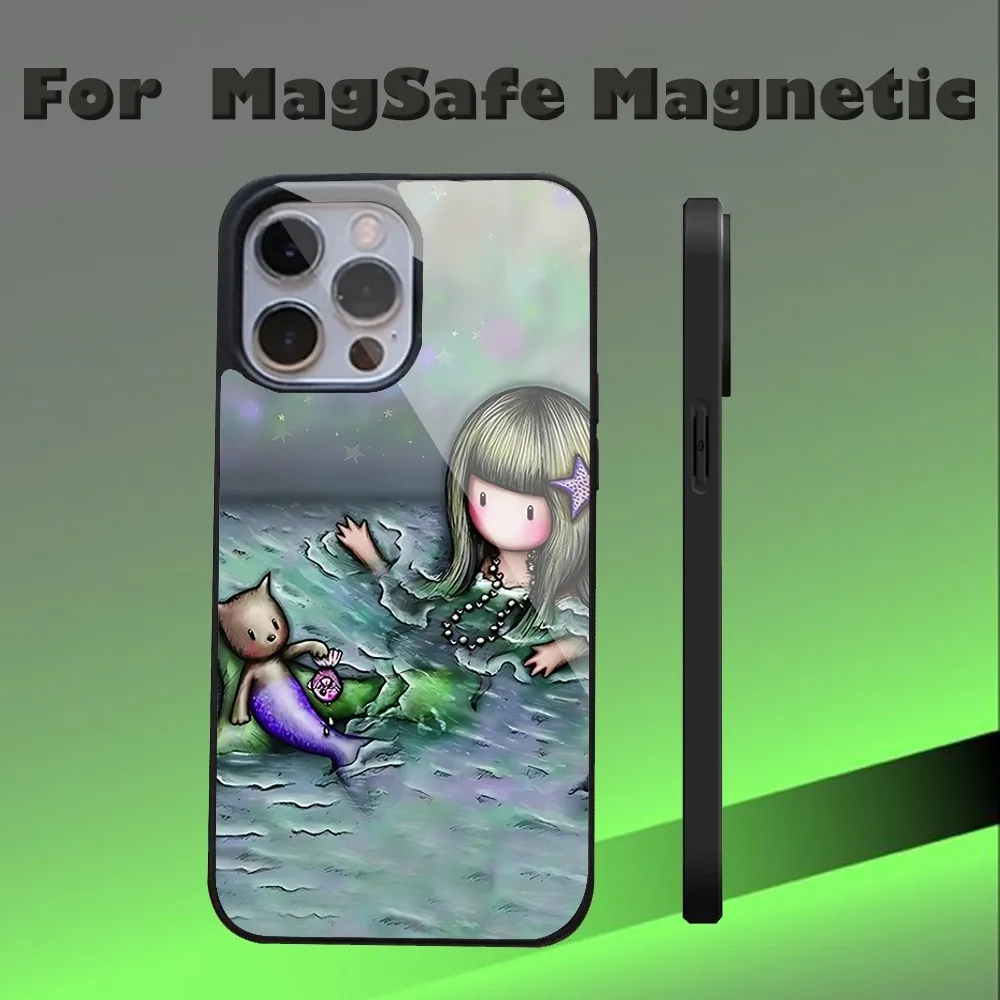 Прекрасный чехол для телефона Santoro Gorjuss IPhone 16 15 14 13 Pro Max 11 12 Mini Alex Mirror Magsafe