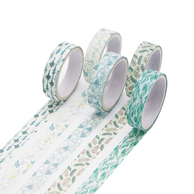 Набор винтажных геометрических декоративных скотчей H05A 5 предметов клей