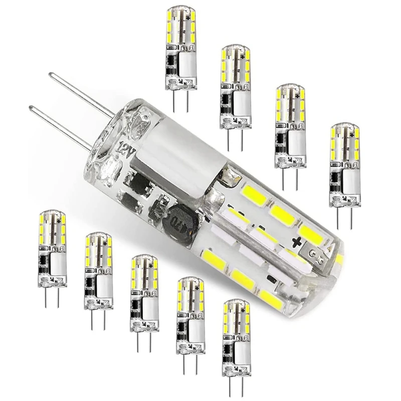 

G4 LED Bulbs, 12 V 1.5 W No Flickering G4 LED Pin Base Bulb, Replacement For 20 W Halogen Bulbs, 10Pcs