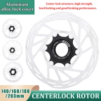 140160180203mm mtb road bike centerlock disc brake rotors heat dissipation cooling hollow pads disk center lock bike parts