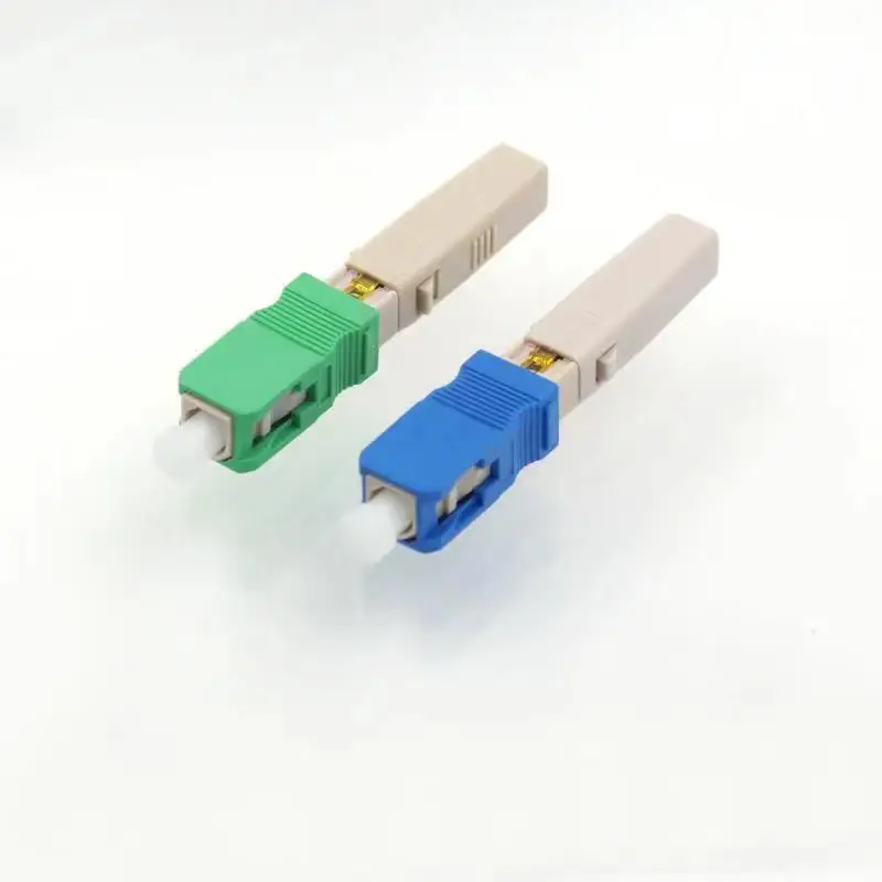 SC UPC Fiber Optic Fast Connectors Single Mode SC APC Fiber Optic Quick Connectors Adapter for FTTH 2x3mm butterfly fiber cable