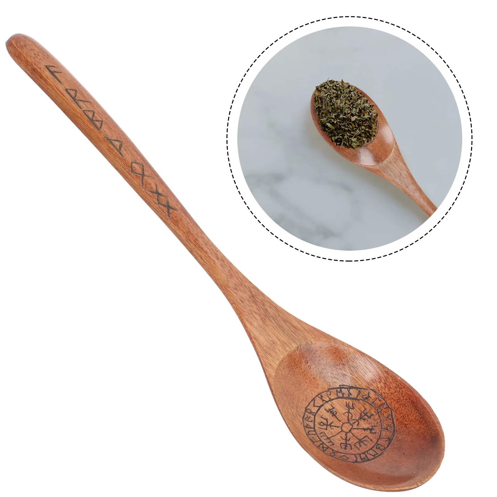 

Spoon Spoons Wooden Wood Stirrer Honey Utensils Cream Ice Salad Dessert Mixing Cooking Teaspoon Handle Japanese Style Carved