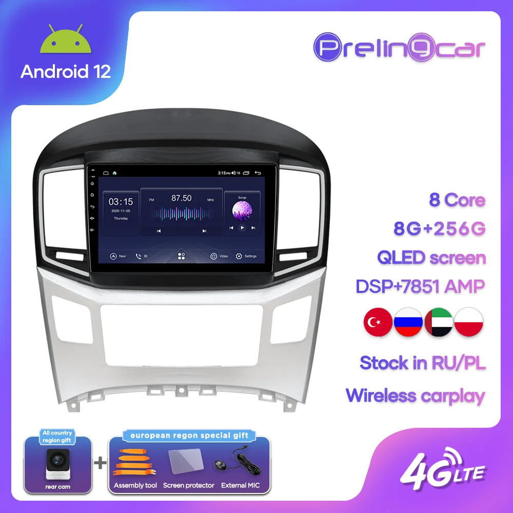 

Prelingcar Android 10 For Hyundai H1 2 2017 2018 Car Radio Multimedia Video Player GPS Navigation NO DVD 2 Din Octa-Core DSP 4G