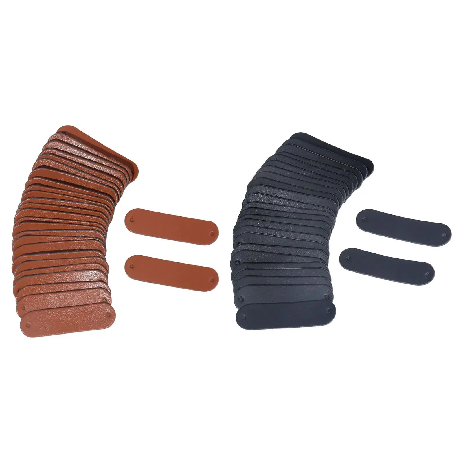 

100Pcs Faux Leather Blank Garment Tags DIY Fittings Decor Label Crafts Handmade