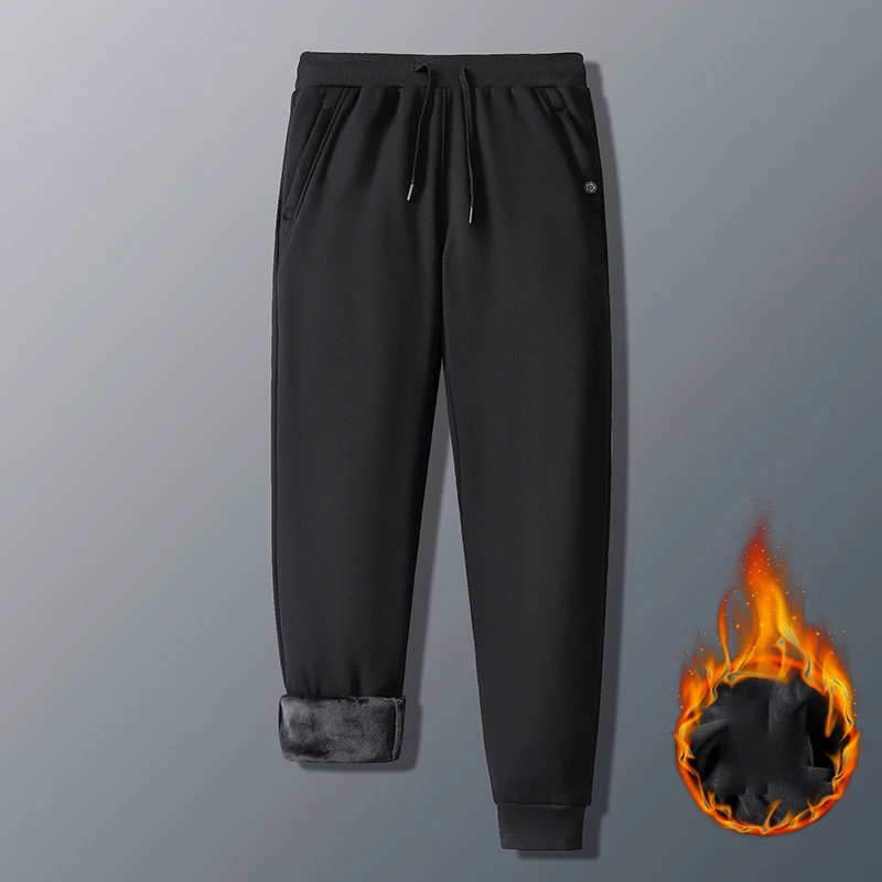 2022 Winter Thick Fleece Men Cotton Pants Outdoor Cargo Pants Men Loose Sports Overalls Pants Big Size Casual Pants Men Trousers