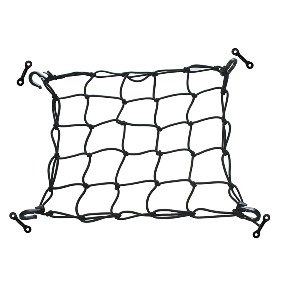 

38x38cm Kayak Canoe Deck Cargo Net Lashing Hooks Heavy Duty Nylon Luggage Netting Canoes Dinghies Accessories
