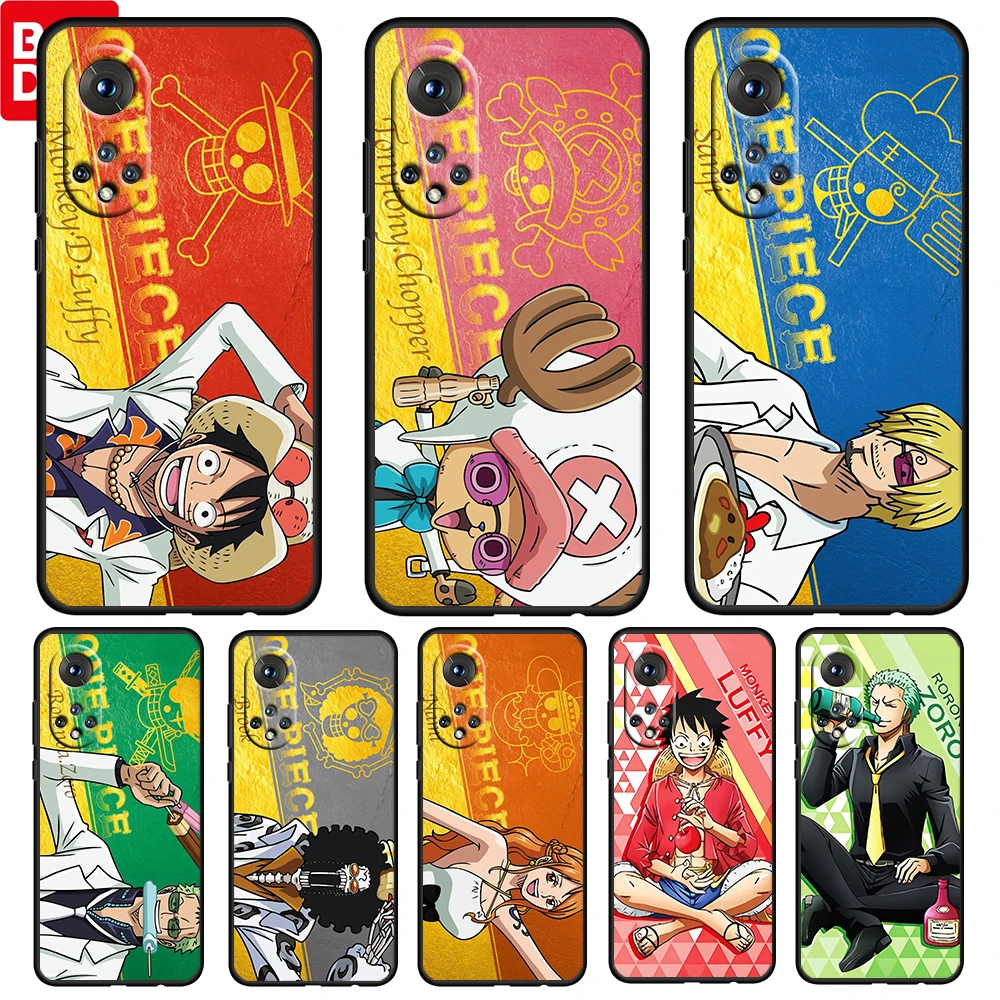 

Anime One Piece Luffy For Honor 60 50 20 SE Pro X30 10X 10i 10 9X 9A 8X 8A Lite Silicone Soft TPU Black Phone Case Capa Cover