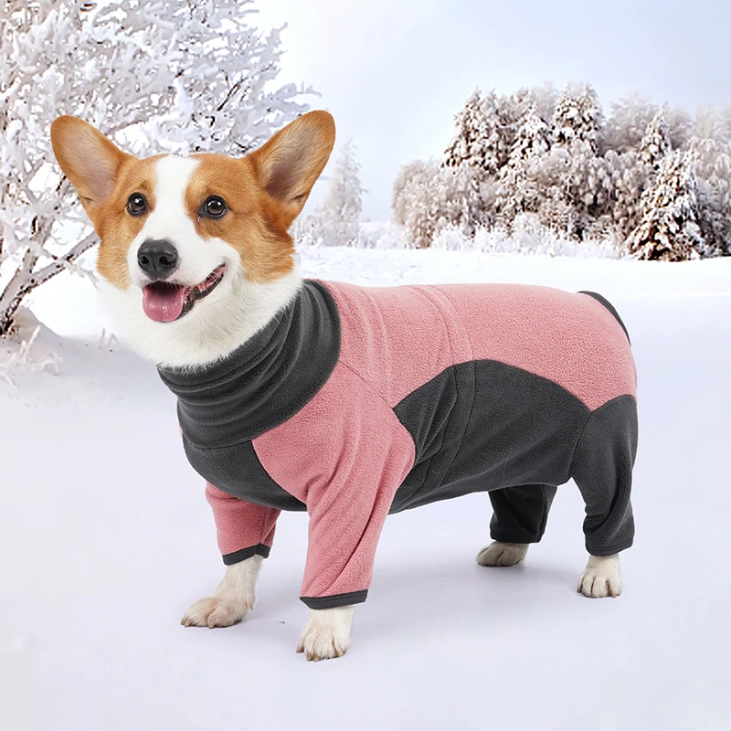 

Winter Warm Pet Dog Clothes for Medium Large Dogs Jumpsuits Puppy Coat Sweater Turtleneck Sweatshirt Manteau Hiver Pour Chien