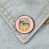 cats against cat calls printed pin custom funny brooches shirt lapel bag cute badge cartoon enamel pins for lover girl friends