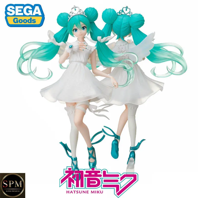 

SEGA SPM Original Hatsune Miku 15th Anniversary Hatsune Miku Miku Angel 24CM PVC Anime Action Figures Collection Model Toys