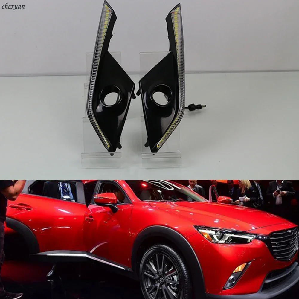 Новый! CSCSNL 2 шт. Автомобильные DRL светодиодные дневные ходовые огни для Mazda CX-3 CX3 2015