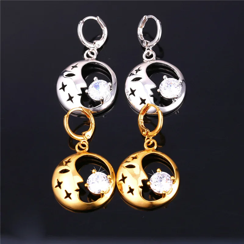 Женский ювелирный комплект из Луны и звезды с фианитом | Украшения аксессуары