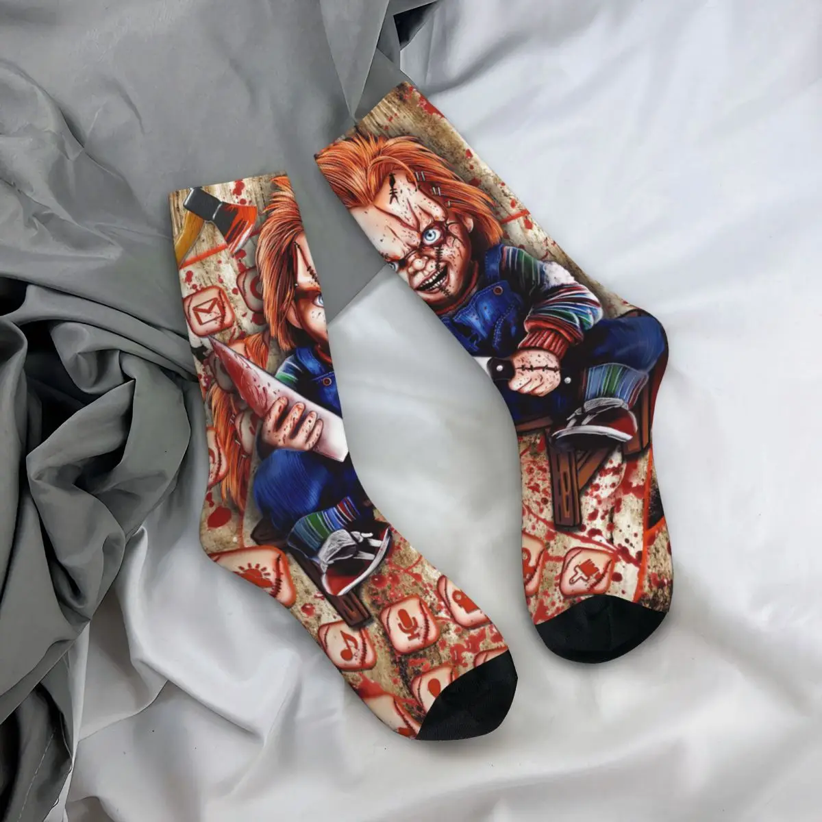 Horror Movie Halloween Non-slip Basketball Socks