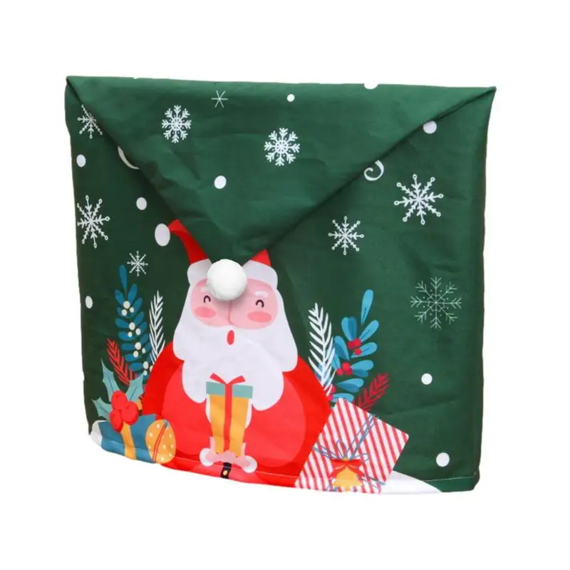 Covers Chair Back Cover Santa Claus Hat Dinning Room Slipcovers Creative Christmas Hat Chair Covers Decor