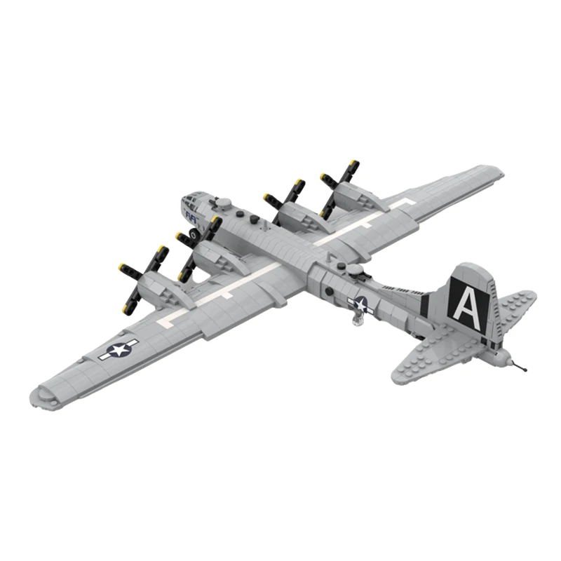 Фото Военные руки серии 1:72 Масштаб B-29 Истребитель MOC Строительный блок Самолет DIY Коллекция моделей Эксперты Кирпичи Игрушки Подарки 1095 деталей №2