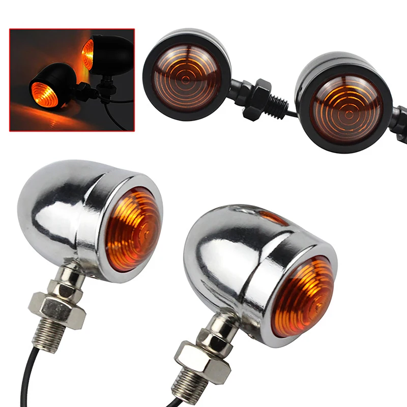 

2 Pcs Modified Fog Light Motorcycle Mini Turn Signal 12v Indicator Light Vintage Turn Signal