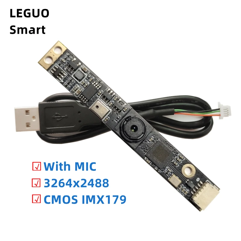 

8MP CMOS Sony Sensor IMX179 USB Camera Module 3264*2488 MJPEG YUY2 PCB UVC Plug Play Webcam for for Windows Linux Android Mac