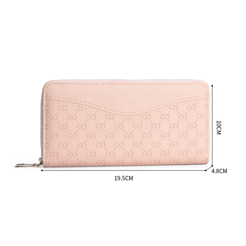 Fashion All-match Mobile Phone Bag Waterproof PU Leather Zippered Card Holder For Daily Casual Activities