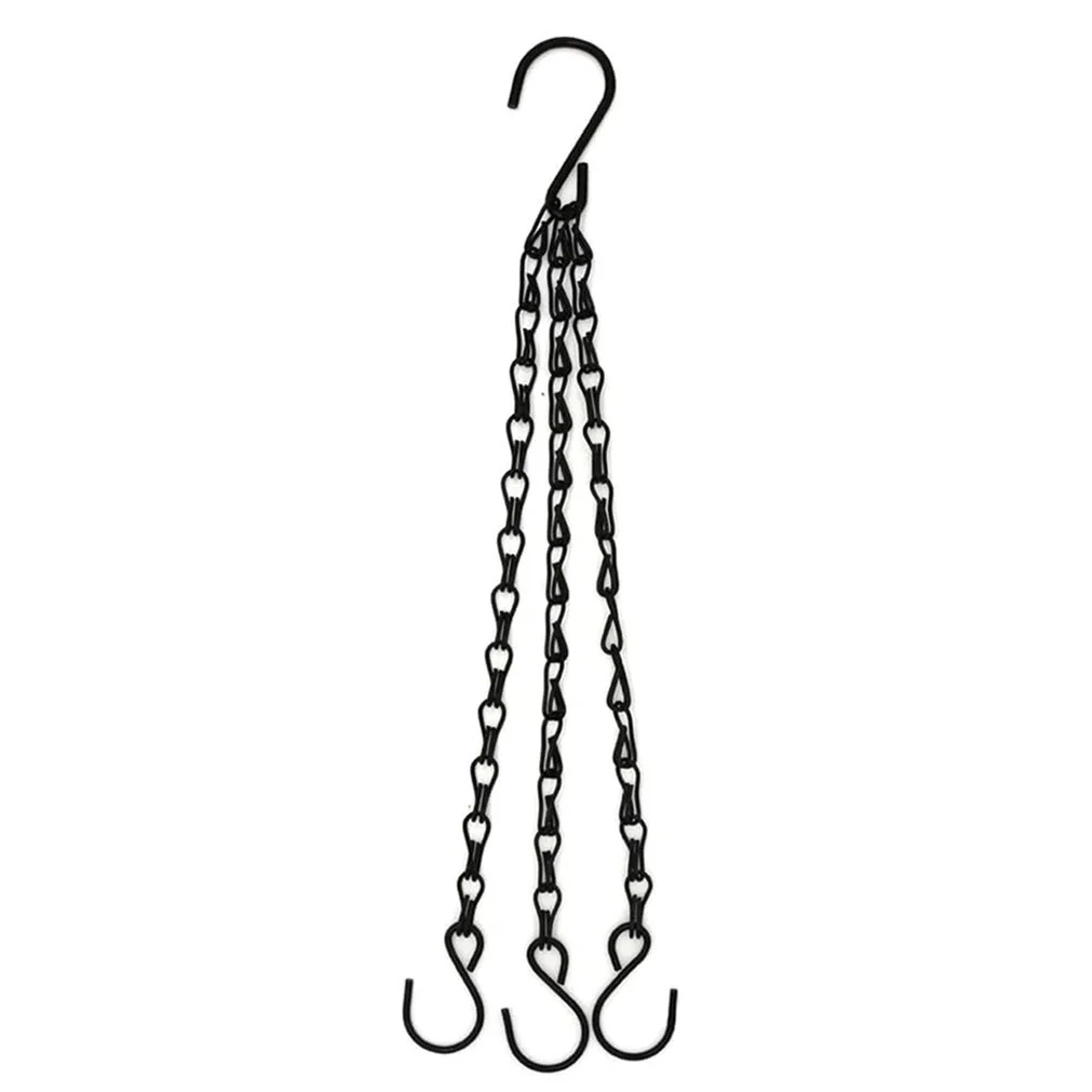 

40 см подвесная корзина из искусственного ротанга, цепочка для цветочного горшка с 3 крючками, раковина для гидропонных расте...