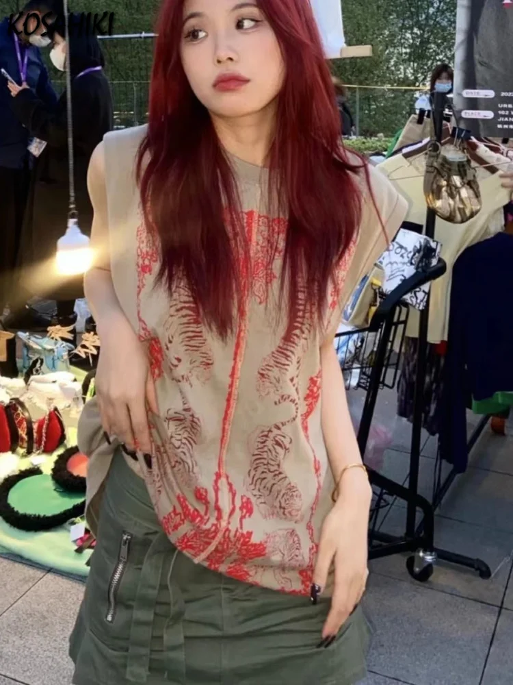 

Y2k Aesthetics Tank Tops E-girls Sleeveless Crop Tops Kawaii Cute Tops Summer Fairycore Mini Vest Harajuku Streetwear