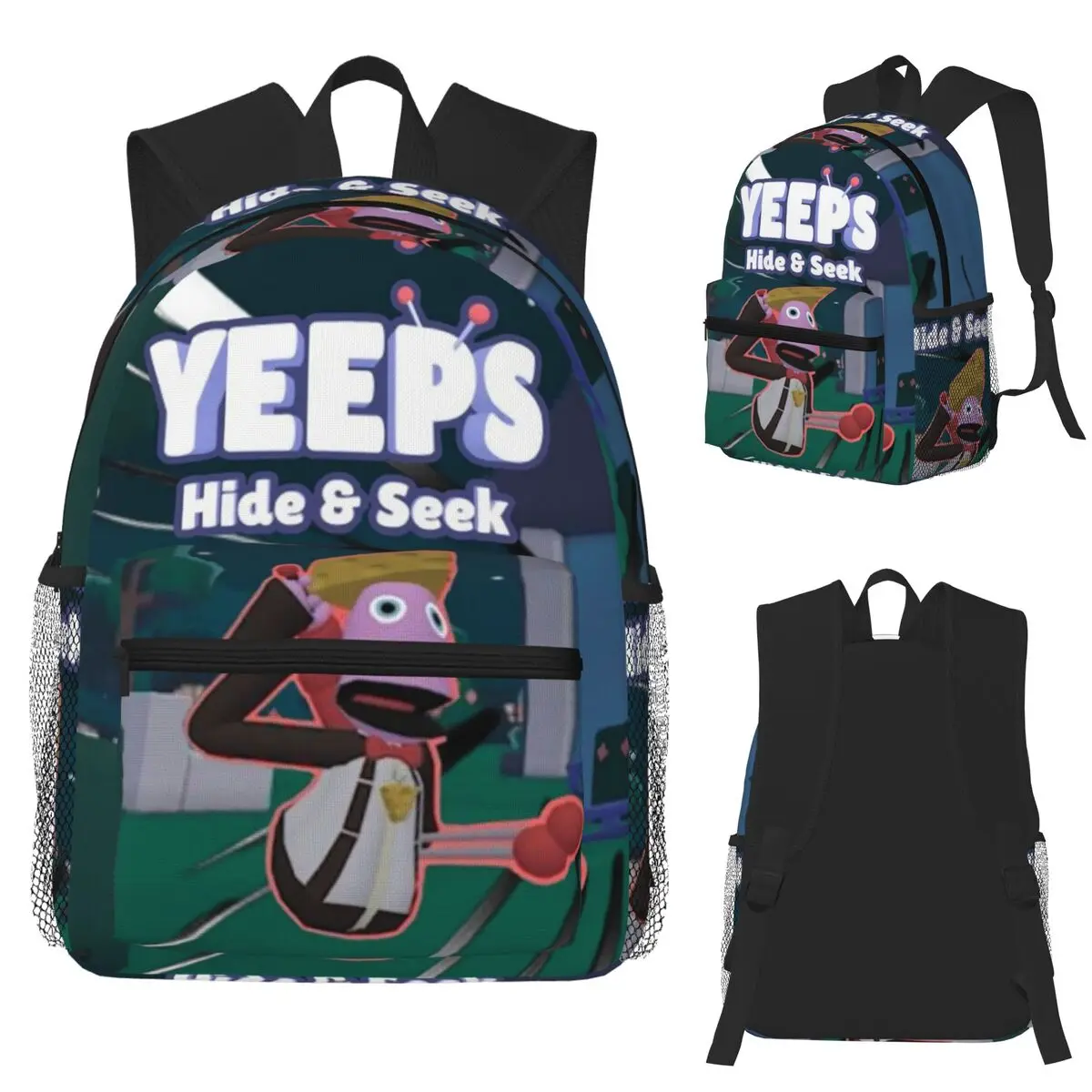 Фото Yeeps Hide And Seek Студенческий рюкзак Школьная сумка Походный дорожный рюкзак для мальчиков и девочек Модная сумка для книг Сумки на плечо №1