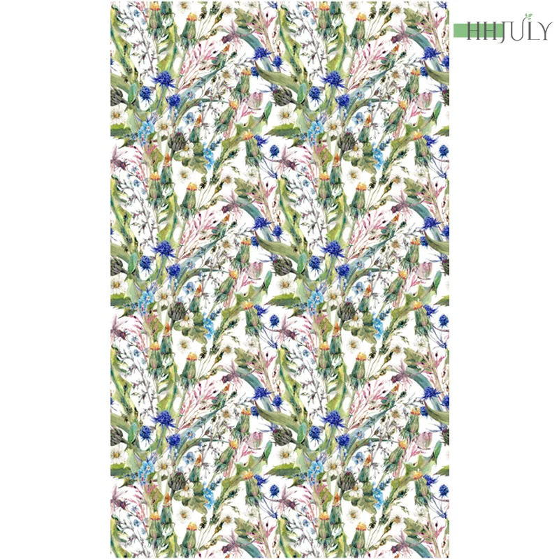 

Green Plant Flower Removable Self Adhesive Wallpapers For Wall In Roll Living Room Decor Background Transformation Wall Stickers