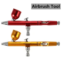 airbrush tool dual action gravity feed 0 3mm nozzle spray gun cake decorating brushes for nail manicure with wrench straw