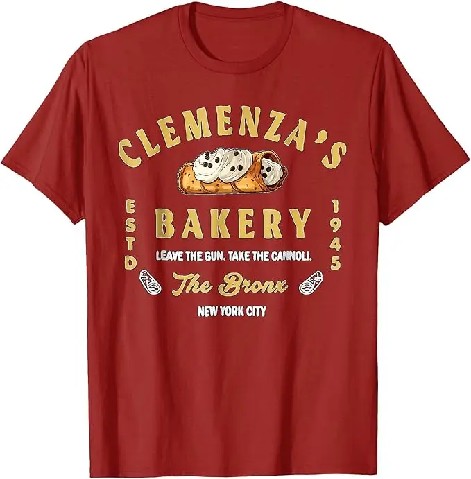 Фото Забавная футболка Clemenza Bakery Food с графическим принтом Y2k Foodie, оригинальный подарок, персонализированная одежда для всей семьи, хлопковая модная одежда №3