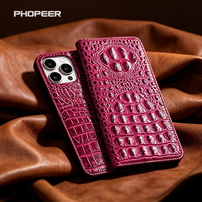 Фото Роскошный чехол для телефона из натуральной кожи для Huawei Pura Series P60 P50 P40 P30 P20 P10 P9 pro plus Ultra Lite Art E Crocodile Claw №1