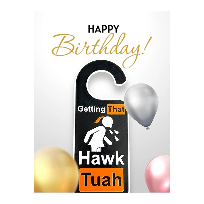2PCS Hawk Tuah Door Hanger Funny Doorknob Gettingthat Tush