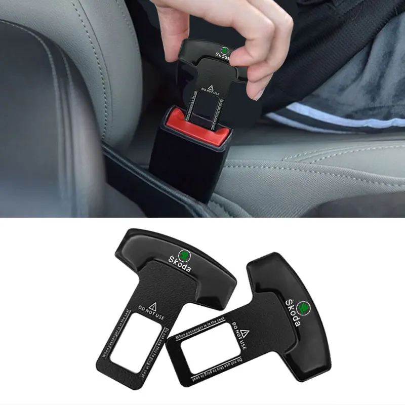 

1pcs Car Safety Belt Buckle Clip Extender Seat Belt Stopper Plug For Skoda Octavia Fabia Kamiq Kapoq Kodiaq Rapid SCALA Superb