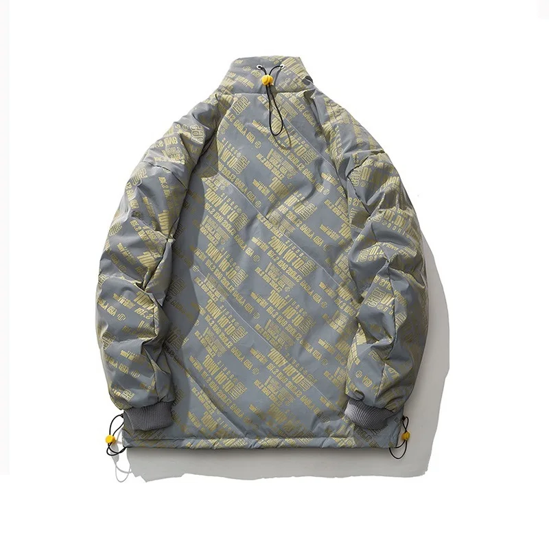 American Fashion Brand Winter Jacket Men's Trend Stand-up Collar Thick Padded Coat Lovers Bread Jacket Warm Jacket