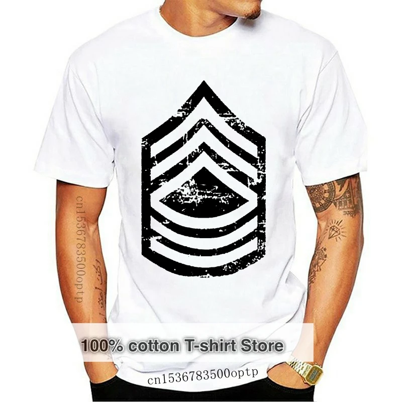 

Fashion Men T Shirt Free Shipping Vintage Army E-8 Sergeant Rank Veteran T-shirt
