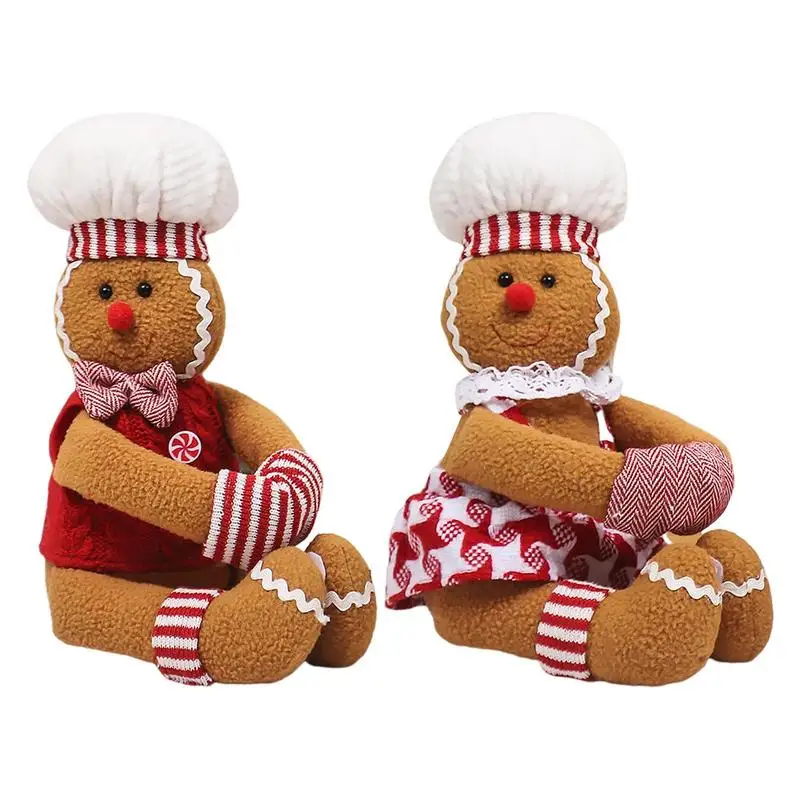 

Wine Bottle Hugger Christmas Decoration Supplies Cartoon Couple Gingerbread Man Doll Wine Bottle Hug Wine Bottle Set Dust Cover