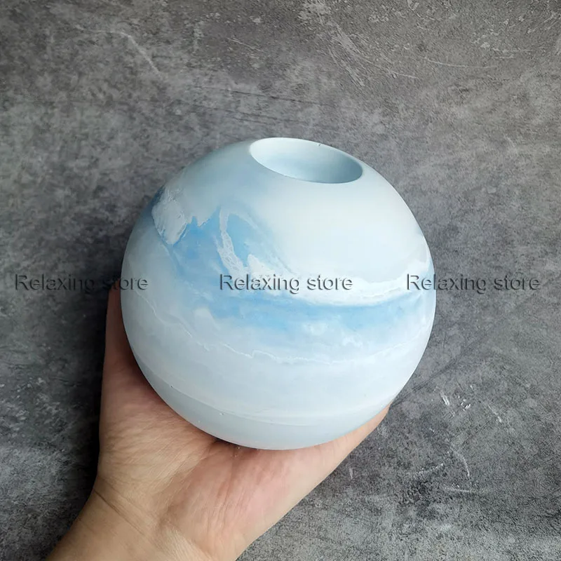 Три размера круглый шариковый подсвечник силиконовая форма ручной работы