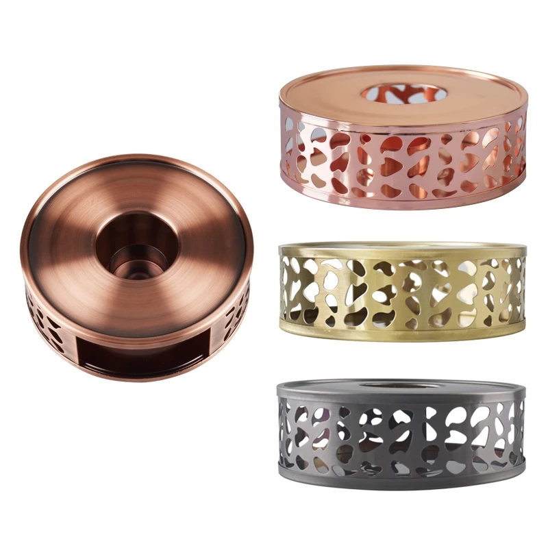 

Stainless Steel Teapot Warmer Base Round Candle Heater Coffee Milk Candle Gift 40JA