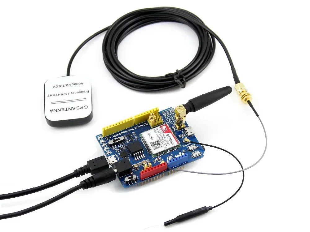Waveshare GSM/GPRS/GPS щит (B) совместимый Arduino на основе SIM808 поставляется с адаптером