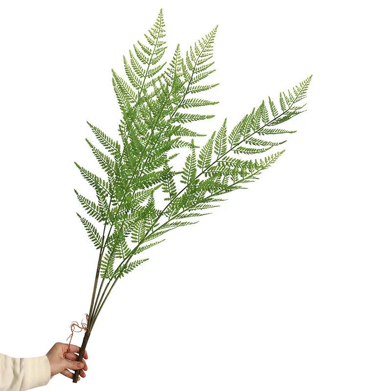 

Artificial Plastic Plant Green Autumn Fern Leaves Wedding Photography Flower Arrangement Accessories Home Garden Leaf Decoration