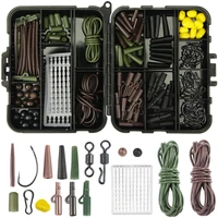272pcsbox carp fishing rig case including swivels hooks anti tangle sleeves hook stop beads boilie bait fishing accessories