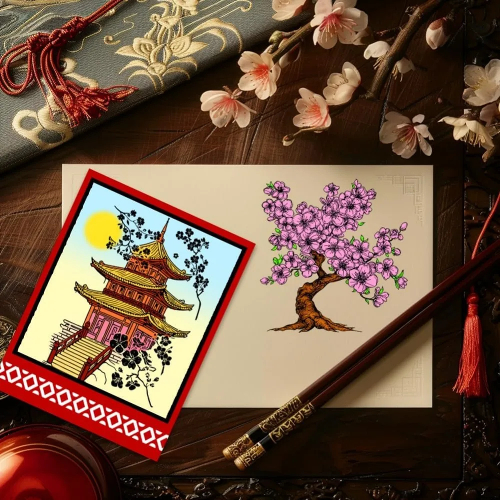 Прозрачные штампы восточной тематики