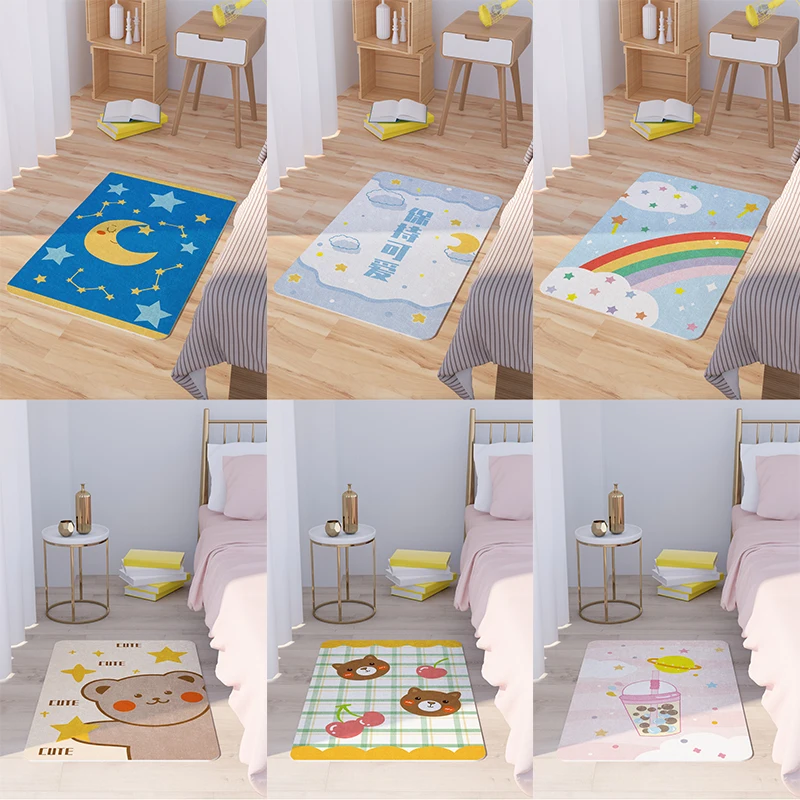 

Home Decor Pattern Living Room Anti-slip Carpet Home Bedroom Kitchen Bathroom Floor Mats Children's Play Mats