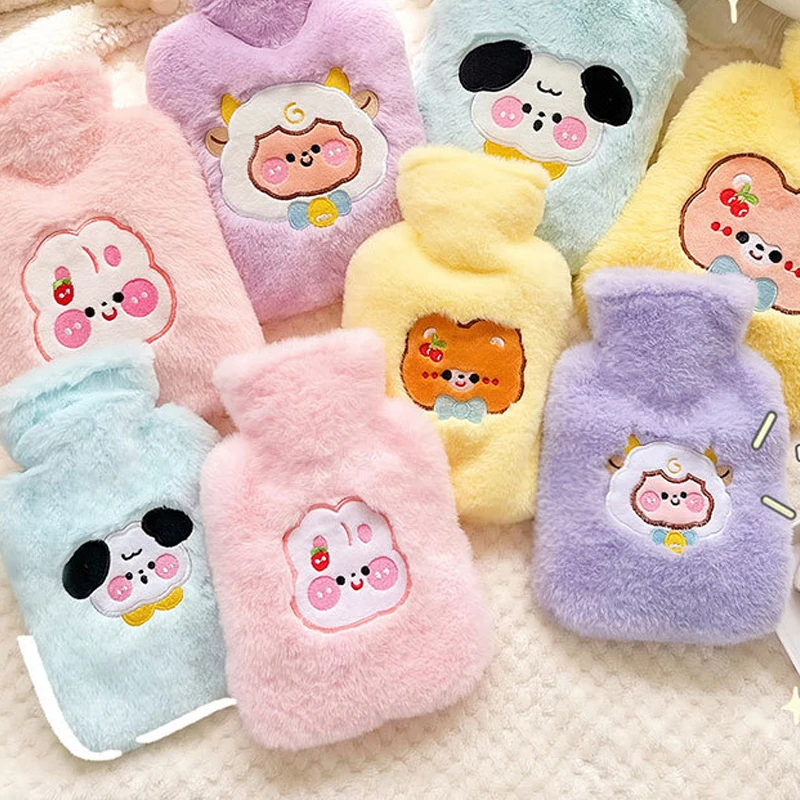 

Winter Hand Warmer Safe Warm Water-filled Hot Water Bottle Bag Cute Plush Hand Warmers To Relieve Menstruation Hands Warmeres