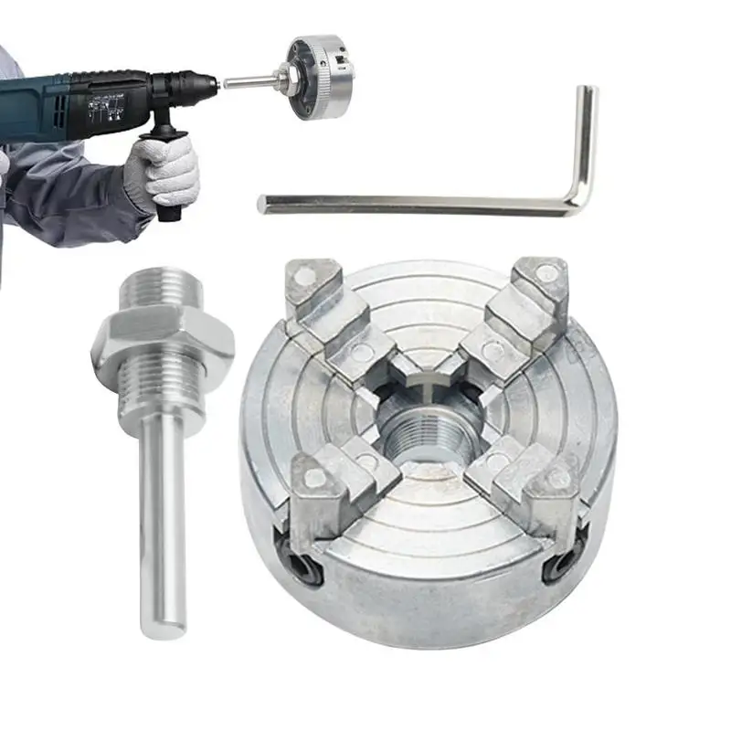 

Mini Keyless Quick Change Drill Converter Drill Chuck Zinc Alloy 3/4 Jaw Chuck Conversion Adapter Machine Parts Driver Tools