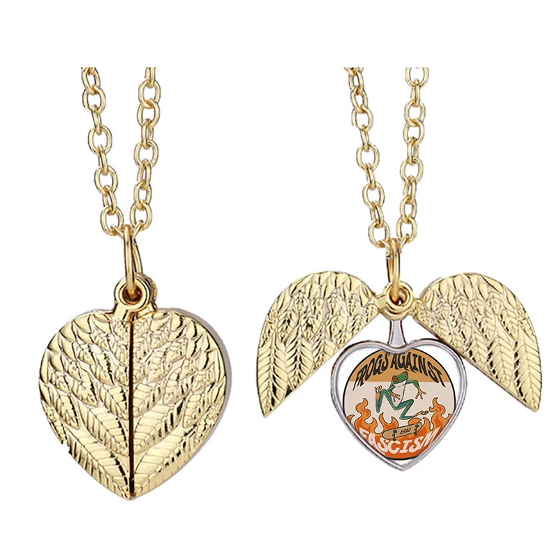 

Лягушки против фашизма Rnk сердце активные ангельские крылья ожерелье красивое ожерелье с подвеской модные ювелирные изделия