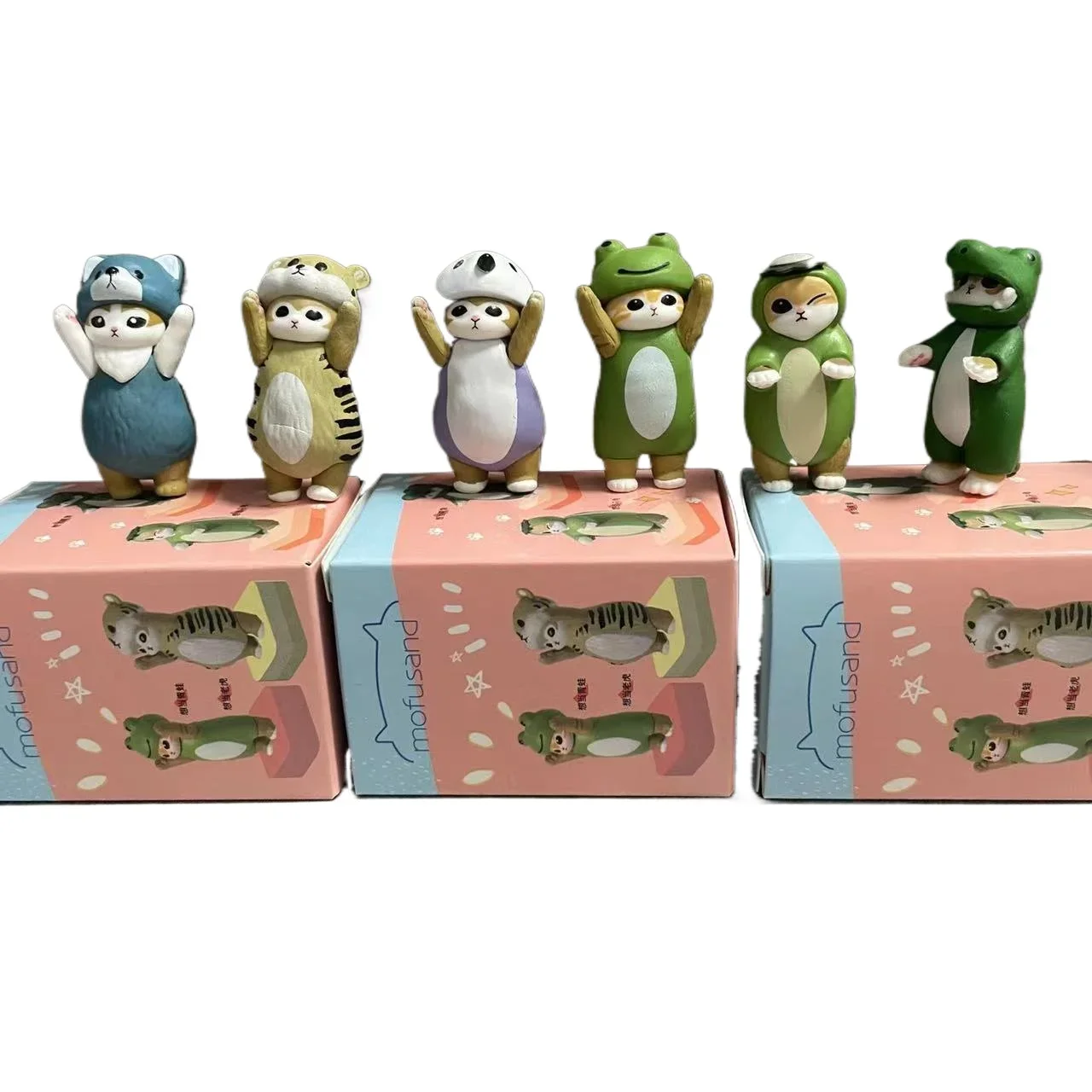 Мини Mofusand Акула кошка пчела Cos гамбургер кукла яйцо 4 см игрушка фигурки