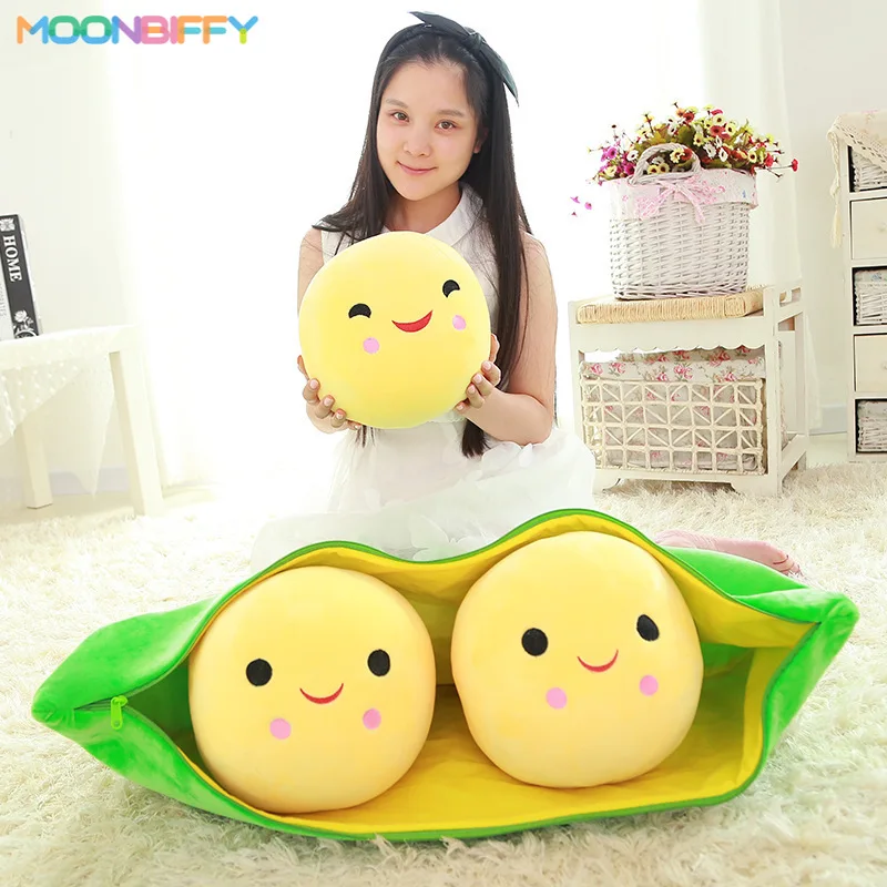 

Creative Cute Pea Pod Plush Toy Doll Baby Pillow Doll Furnishings Creative Give Children A Birthday Present Home Decortion